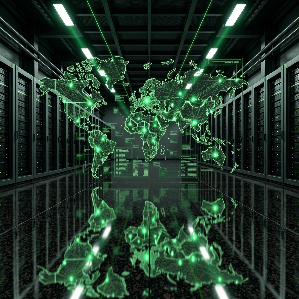 Globale Infrastruktur-Knotenpunkte Karte
