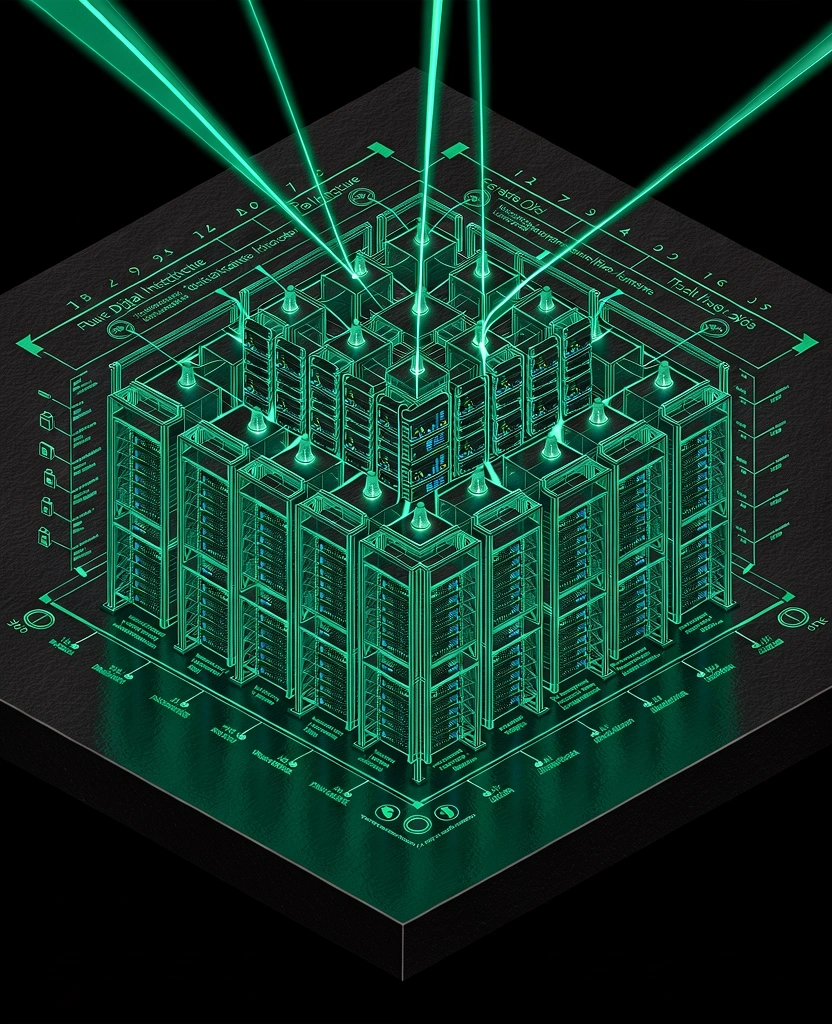 Technische Visualisierung globaler Netzwerkknoten